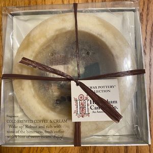 Wax pottery flameless candle - coffee & cream